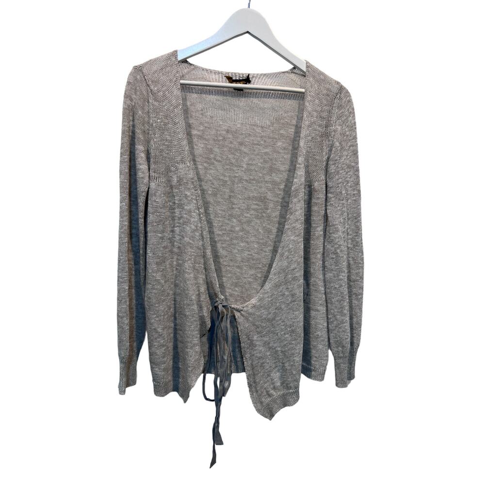 Diesel Black Gold Sweater Womens Size XS Tie Cardigan Made in Italy Lux Lagen